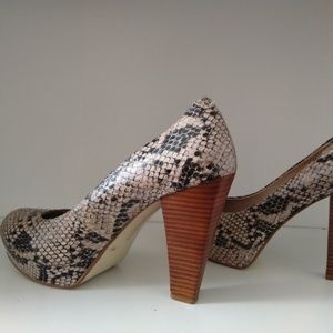 Chines  Snake Print Leather Sandals SZ 10